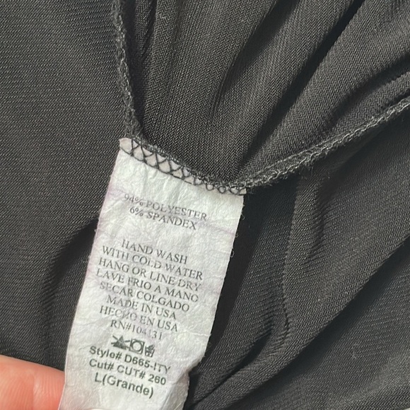 Ariella Women’s Black Stretch Minimalist Sleeveless Whimsigoth Maxi‎ Dress L - Picture 7 of 7